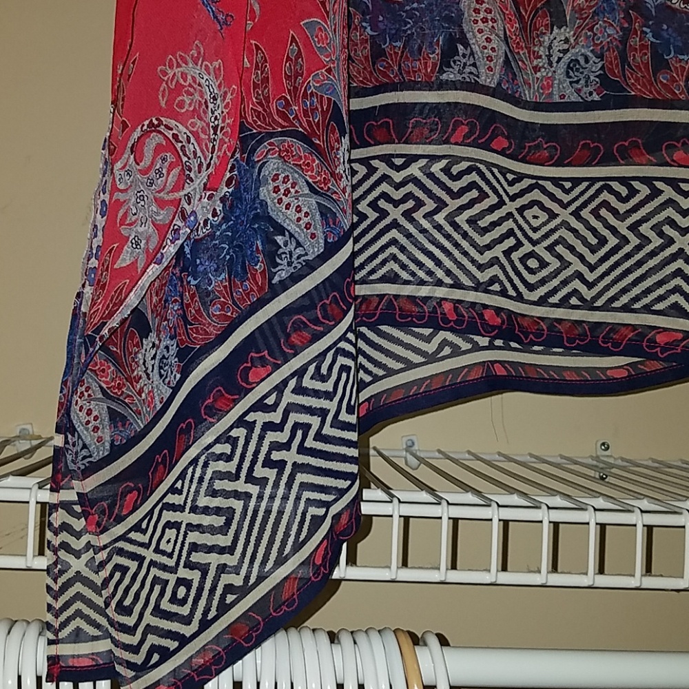 Lane Bryant Sheer Short Sleeve Pheasant Bl… - Picture 3 of 5